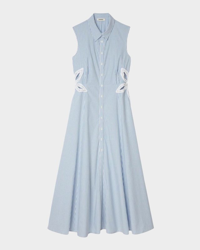 Amarante Floral Cutout Midi Shirtdress